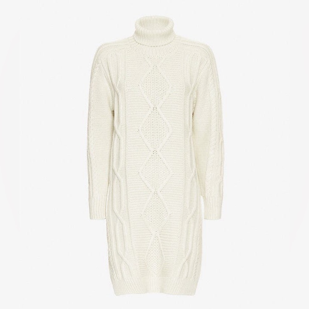 Derek Lam 10 Crosby Cable Knit Turtleneck Dress